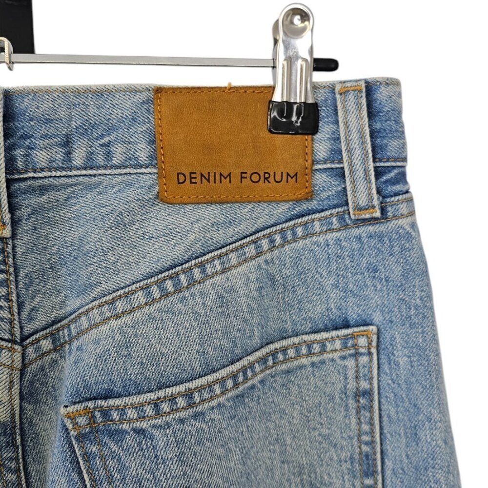 Denim Forum The BF High Rise Loose Jeans, Button Fly, Blue, Cotton, Relaxed, 25 - Picture 11 of 11
